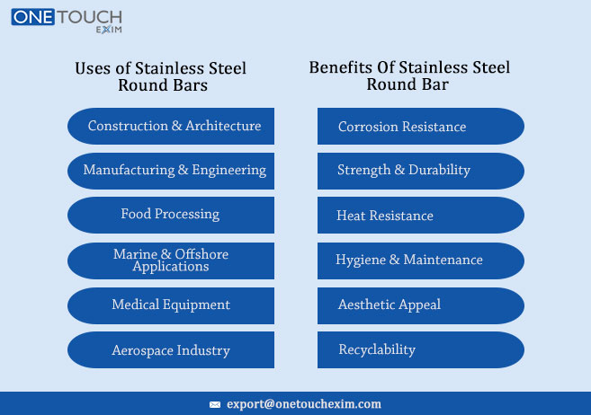 uses benefits of stainless steel round bar